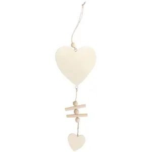Graine Creative Porte-bonheur Coeur en bois à suspendre pas cher