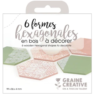 Comparateur de prix : Graine Créative Hexagones en bois 10 pcs