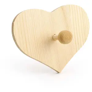 Patère Coeur en bois 15cm - Graine créative MarronVendu parscrapmalin