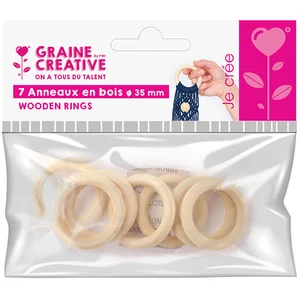 Graine Creative Anneaux en bois Ø 35 mm 7 pcsVendu parscrapmalin