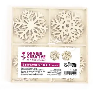Graine Créative Décorations de Noël en bois - Flocons pas cher