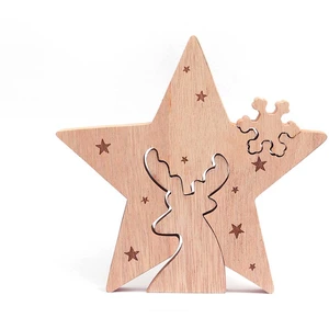 Graine Creative Centre de table en bois Renne amovible 15 x 14 x 2 cmVendu parscrapmalin