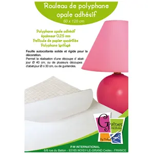 Comparateur de prix : L'UNIVERS DE PIWI Polyphane adhésif opaque 60 x 120 cm en rouleau