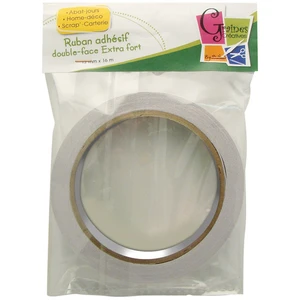 Adhésif double face - Graines créatives - Extra fort - 12mm - 16m - Multi-usages