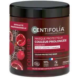 CENTIFOLIA Masque protecteur bio - Grenade - Cheveux colorés - 250 ml pas cher