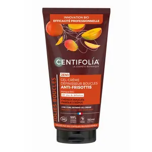 CENTIFOLIA Gel-crème anti-frisottis bio - Mangue - Cheveux bouclés - 150 ml pas cher