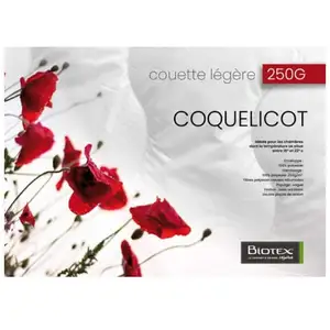 Comparateur de prix : Couette Biotex Coquelicot 240 x 22 cm