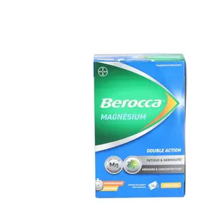 Comparateur de prix : Berocca Magnésium Double Action 14 Sachets de Poudre Effervescente