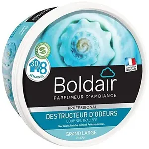 Comparateur de prix : Destructeur d'odeurs - parfum Grand large - gel 300g Boldair TU