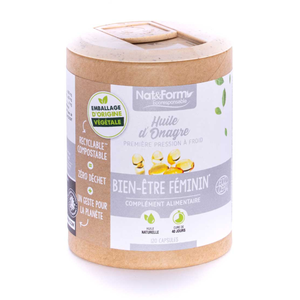 Atlantic Nature Nat & Form Écoresponsable Huile d'Onagre Bio - 120 capsules