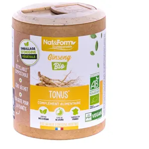 Comparateur de prix : Nat & Form Écoresponsable Ginseng Rouge Bio 200 gélules