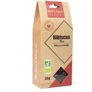 Comparateur de prix : Nat & Form Tisane Hibiscus Fleur Bio 50g