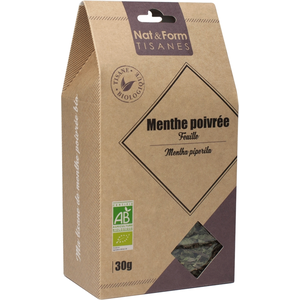 Comparateur de prix : Nat & Form Tisane Menthe Poivrée Bio 30g