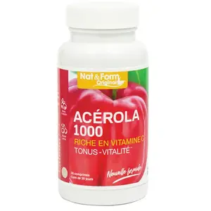 Comparateur de prix : Nat & Form Acérola 1000 30 comprimés
