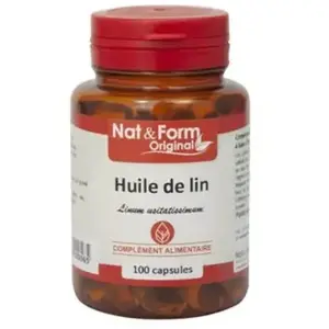 Nat&Form Huile de Lin 100caps pas cher