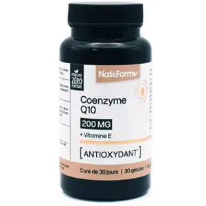 Nat & Form Coenzyme Q10 + Vitamine E antioxydant 30 gélules pas cher