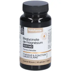 Nat&Form Bisglycinate de Magnésium 1500mg 90 Gélules pas cher