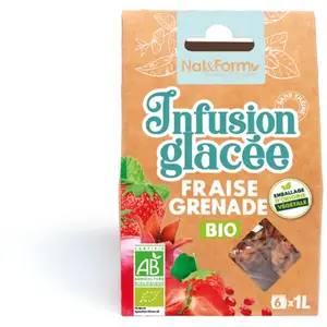 Nat & Form Infusion Glacée Fraise Grenade bio 6 sachets de 8 grammesVendu pardocmorris