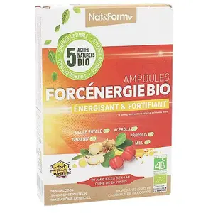 Nat & Form Ampoules Forcenergie Bio 20 unités pas cher