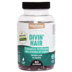 Comparateur de prix : Nat & Form Activ' Divin'Hair 60 gummies
