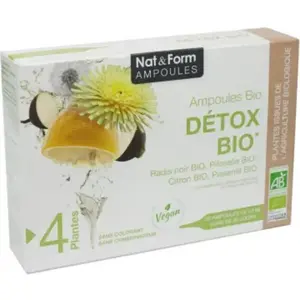 Nat & Form Ampoules Détox Bio 20 ampoules pas cher