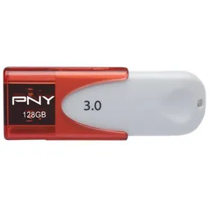 PNY Cle USB 3.0 PNY Attaché 4 128Go Rouge Blanc pas cher