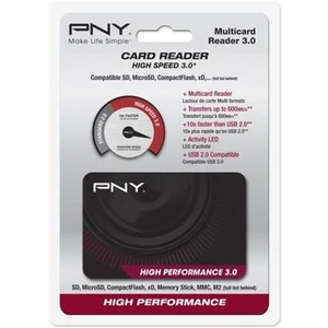 Comparateur de prix : PNY High Performance Reader 3.0 USB 3.0 Noir lecteur de carte mémoire