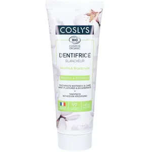 Comparateur de prix : Coslys Dentifrice Blancheur Menthe & Bicarbonate   Protège et Renforce