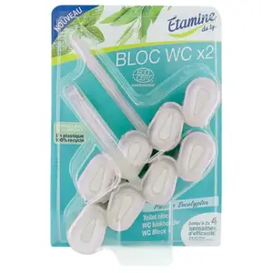 Comparateur de prix : Étamine du Lys Sanitaire Bloc WC Menthe Eucalyptus 2 x 50g