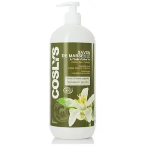 Coslys Savon Liquide Marseille Fleur d'Oranger Bio 1L pas cher
