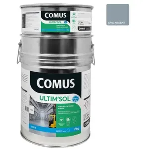 Peinture sol epoxy - COMUS - ULTIM'SOL - Gris Argent - 20KG - Trafic intense - Résistance élevée pas cher