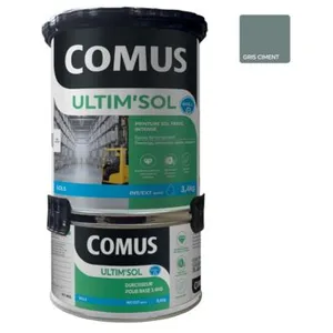 COMUS ULTIM'SOL GRIS CIMENT 4KG - ULTIM'SOL Peinture sol epoxy bi-comp...Vendu paramazon