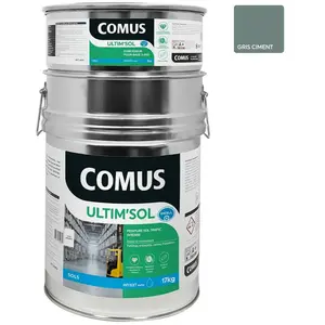 COMUS Peinture sol epoxy - ULTIM'SOL - Gris Ciment - Bi-composante - Intérieur - Satiné pas cher