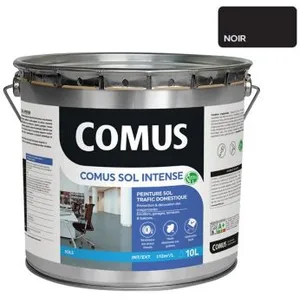 COMUS SOL INTENSE NOIR  10L Peinture sols intérieurs et extérieurs. trafic intense/professionnel pas cher