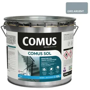 COMUS SOL GRIS ARGENT 10L Peinture de protection et décoration pour so...