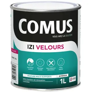 Izi'velours 1L - Peinture acrylique d'aspect velours en phase aqueuse ComusVendu paramazon