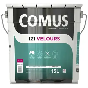 Izi'velours 15L - Peinture acrylique d'aspect velours en phase aqueuse Comus pas cher