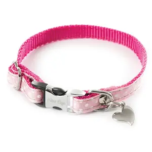 Martin Sellier - Coll pois xs 10-17/27 rose pastel pas cher