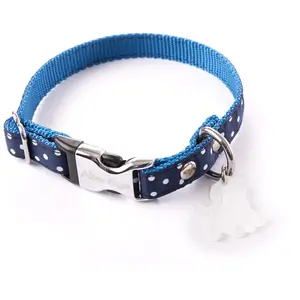 MARTIN SELLIER Collier motif Pois S largeur 15cm et longueur 33cm bleu pas cher