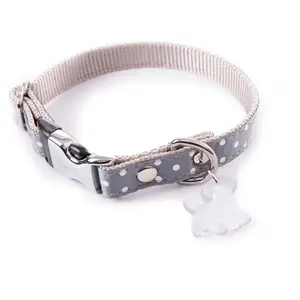 Collier Chien Martin Sellier Collier Pois gris S pas cher