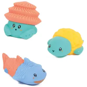 Comparateur de prix : Jouet de bain - LUDI - AQUACOPAINS - 3 aspergeurs en silicone lavables et interchangea