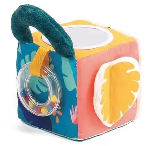 Cube en tissu Feuille MULTICOLORE Ludi