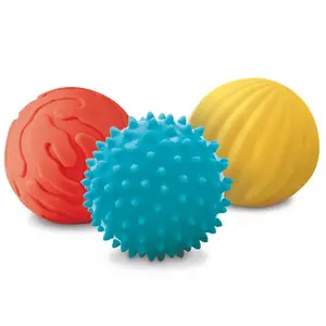Comparateur de prix : LUDI - Coffret de 3 balles sensorielles souples et faciles à agripper pour bébé dès 6 mois