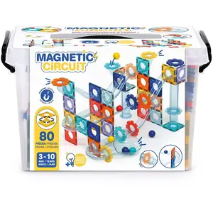 Lot de 80 pièces Magnetic circuit - Ludi pas cher