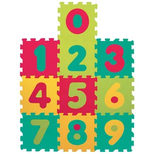 Tapis de sol épais LUDI - Modèle Chiffres - Lot de 10 dalles en mousse pas cher