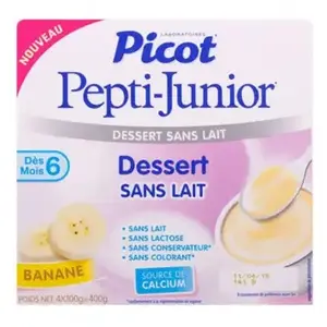 Comparateur de prix : Picot Mon 1er Dessert Sans Lait Banane +6m Lot de 4 x 100g