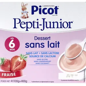 Comparateur de prix : Picot Mon 1er Dessert sans Lait Fraise +6m 4 x 100g