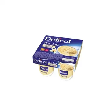 Comparateur de prix : Delical Dessert Lacté HP HC Riz au Lait Vanille Note Caramel 4 x 200g