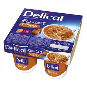 Delical Riz Au Lait Caramel 200gx4 pas cher