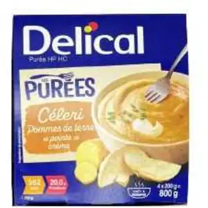 Comparateur de prix : Delical Purée Hp Hc Food Céleri Pomme De Terre 4x200g